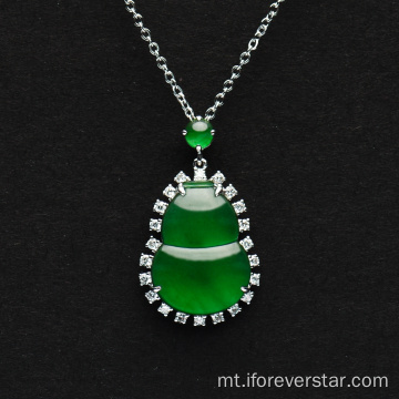 Pendent Emerald tal-Qarel tad-Deheb Abjad